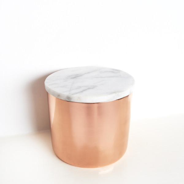 Copper Jar and Marble Lid | Att Pynta