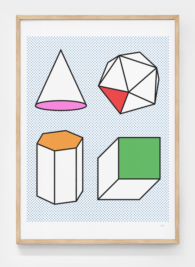 Editions of 100: Study of shapes poster by Stu Ross